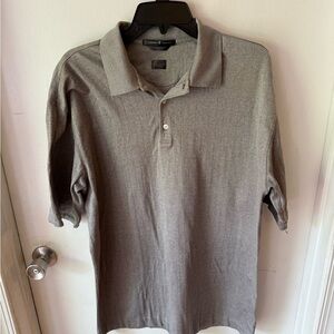 Nike tiger woods Gray Polo Shirt with Classic Knit Texture